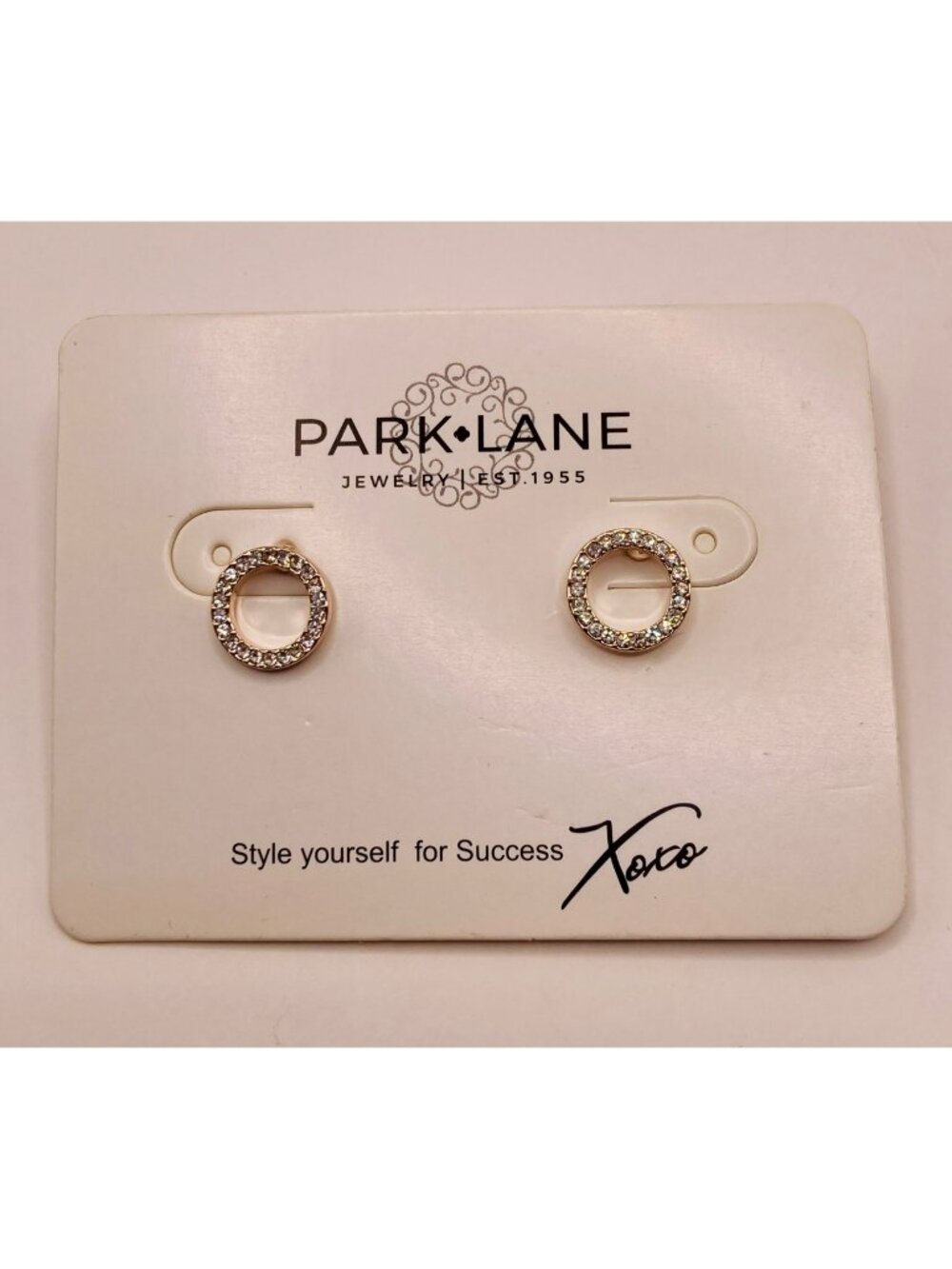 Park Lane Crystal Circle Stud Earrings Gold-Tone -87B